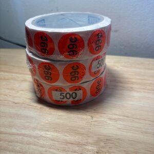 1500 Orange 99¢ Price Stickers Roll